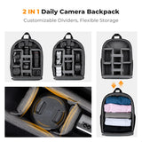 K&F CONCEPT Camera Bag Backpack, Professional DSLR/SLR/Mirrorless Camera Backpack, Photography Camera Case with Tripod Holder & Rain Cover Compatible with Canon/Sony/Nikon/FUJIFILM
