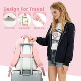 Backpacks for Girls with Pouch Pocket,Cute Pink Bowknot Student Bookbag Fits 17 Inch Laptop Kids Backpack Teacher Bags,Back to School Bag Purse for Teenage,Casual Daypack for Middle School Beige Pink