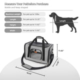 ROYPET Cat Carrier,Portable Pet Carrier Bag for Cats and Small Dogs,Foldable Soft-Sided and Scratch-Proof mesh Cat Bag Pet Carriers,Airline Approved Pet Carrier,Pet Travel Carrier Up to 15 Lbs,Grey