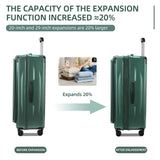 LOUIS KAISER Carry On Luggage, 20Inch & 29 Inch Top Opening Airline Approved ABS+PC Hard Shell Suitcases with Silent Wheels, TSA Lock,Front Pocket and Wet-dry Separated Six-piece Set