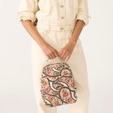 Premium Cotton Large Lunch Bag, Blooming Paisley, One Size