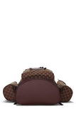 Gucci, Pre-Loved GG Canvas Alpina Trekking Backpack, Burgundy