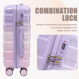 Clyrava 20 Inch Carry on Luggage Set with 14" Cosmetic Case Pink Purple, Suitcases with Spinner Wheels Hardshell, Hard Shell Suitcases 2 Piece Set, Rolling Suitcase for Women/Men/Girls Travel