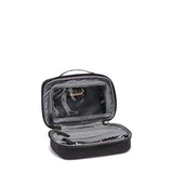 TUMI Alpha Split Travel Kit - Compact Toiletry Bag for Men & Women - Features Removable Leather Handle & 3 Zip Pockets - Black