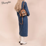 Montana West Wrangler Western Mini Backpack Purse Aztec Back Pack Bookbag for Girls Women with Coin Purse