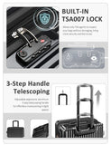 Comeria Checked 2 Sets 22 Inch/25 Inch Luggage, ABS+PC Hardshell Suitcase Lightweight Large Travel Luggage with Spinner Wheels & TSA Lock