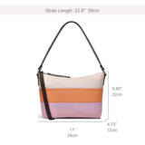 RADLEY London Lyme Terrace Stripe Women’s Medium Leather Shoulder Bag, Clay Pink