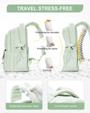 Waterproof Aesthetic Backpack For School, Cute High School Bookbag For Teen Girls Boys, Lightweight Casual Daypack Backpack For Women Men, College Backpack With Lots Of Pockets（MintGreen）