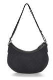 Gucci, Pre-loved Black GG Canvas Round Web Messenger, Black