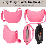 Baggallini Swift Crescent Crossbody Bag for Women - Lightweight 12"x8" Travel Purse Handbag