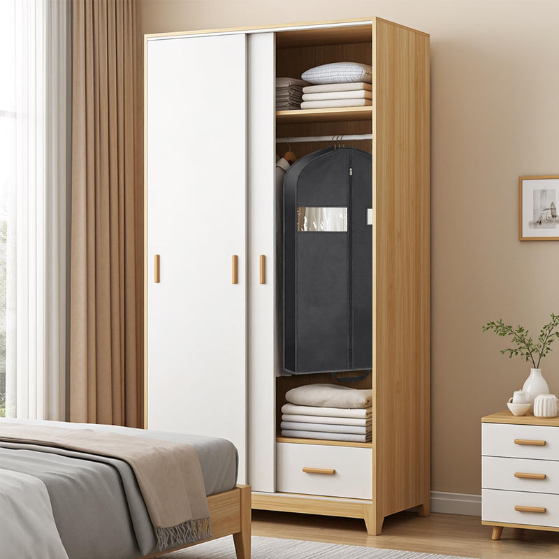 KintKita 43" Garment Bags for Hanging Clothes & Travel, 4" Gusseted Suit Bag for Closet Storage, Hanging Bags for Clothes Travel with 2 Handles for Tuxedos, Coats,Shirts & Dresses