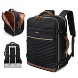GOLF QUALITY Travel Backpack for Women - Carry On Travel Laptop Backpack,Personal Item Travel Bag Waterproof Large Casual Daypack Backpack for Business Trip Weekender,17.3Inch,Black