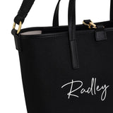 RADLEY London Addison Gardens Signature Responsible Women's Medium Recycled Canvas Open Top Satchel Bag, Black