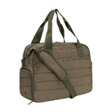 PUMA Isla Carryall, Trendy Weekender with Shoe Pocket, Removable Strap & Quilted Style, Loden Green