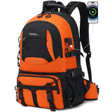 Nerlion 40L Hiking Backpack Travel Backpack for Men Women Camping Waterproof Outdoor Hiking Daypack Lightweight Backpack (Orange)