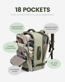 LOVEVOOK 40L Travel Backpack for Women & Men - 17.3 Inch Carry On Backpack & Personal Item Backpack for Airlines, Spacious and Durable Design, with 3 Packing Cubes