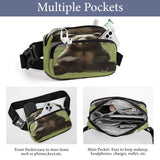 Hi Bear Sit on The Lawn Waist Bags Waist Packs with Adjustable Strap Classic Twill Fabric Fanny Bag for Workout