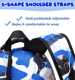 BLUEFAIRY Boys Backpack with Lunch Box for Kids Elementary Middle School Bags Set Child Book Bags Back to School Gifts Mochila Escolar para Niños Adolescentes Camo Blue