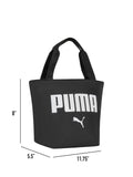 PUMA Unisex Kid's Adventure Lunch Tote, Black/White Glitter, Small