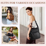 VASCHY Backpack Purse for Women,Fashion Convertible Vegan Leather Shoulder Bags Handbags for Work/Travel/Ladies/College Black