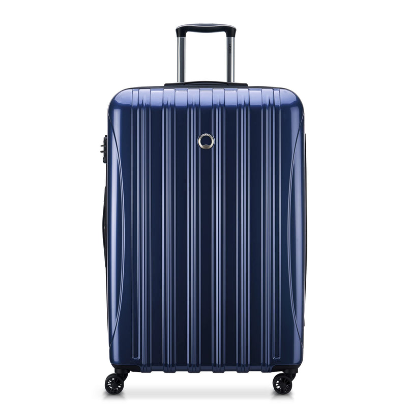 DELSEY PARIS Helium Aero Hardside Expandable Luggage with Spinner Wheels, Blue Cobalt, Checked-Large 28 Inch