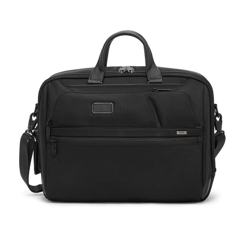 TUMI - Alpha Large 17" Laptop Briefcase - Professional Briefcase for Commute or Travel - Padded Compartment Fits Up to 17" Screen - Black
