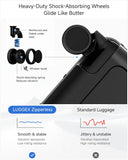 LUGGEX 21 Inch Zipperless Carry On Luggage - HUP Pro Front Opening Compartment Suitcase with Spinner Wheels, 38L Capacity, TSA Locks, Airline Approved for Business Travel(ZX-Pro, Black)