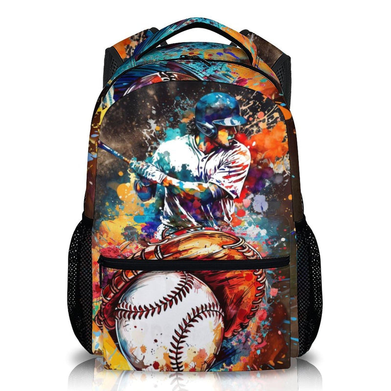 Homexzdiy Kids Backpack for Boys, Baseball Backpacks Gifts for Children Students, 17'' Lightweight Baseball Bookbag for Travel Elementary Middle School, Back to School Essentials Gifts