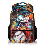 Homexzdiy Kids Backpack for Boys, Baseball Backpacks Gifts for Children Students, 17'' Lightweight Baseball Bookbag for Travel Elementary Middle School, Back to School Essentials Gifts