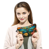 MoCaliduccious Dragonfly Print Women Makeup Bag Outdoor Portable Cosmetic Bag Toiletry Kit Travel Organizer