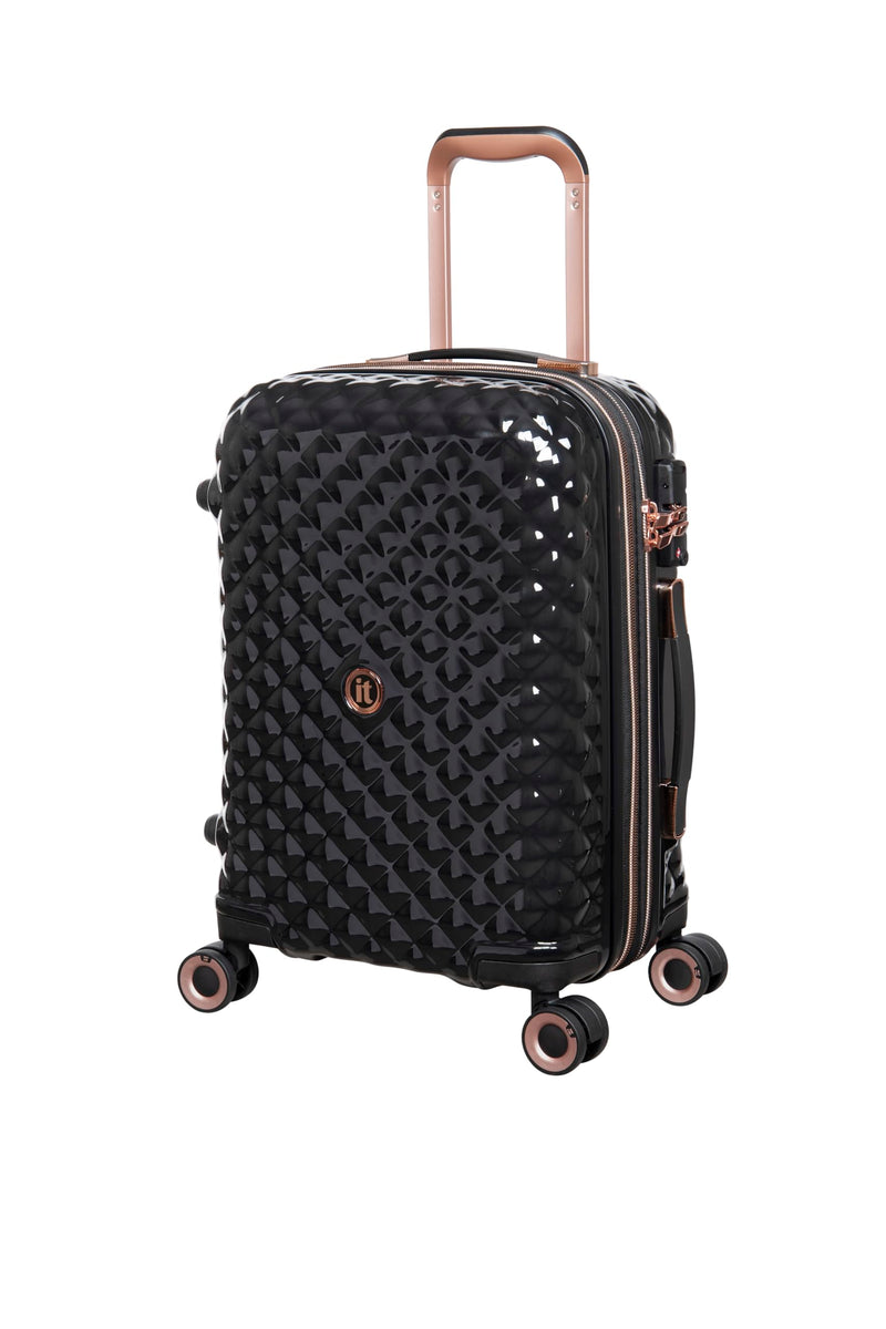 It Luggage Glitzy 21" Hardside Carry-On 8 Wheel Expandable Spinner, Black