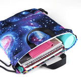 VanFn Drawstring Bags, Creative Design Gymsack, Unisex Sackpack, Casual Backpack, Sport's Equipment Bag Travel Bags (Galaxy)