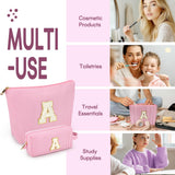 Easter Basket Gifts for Teen Girls Women Girlfriend - 2PCS Gifted Box Makeup Bags - Cosmetic Bag for Travel Toiletry - 11 12 13 14 15 16 Years Old Teen Girl Gifts Trendy Stuff Teacher Gift - Pink A