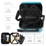 TRAVELARIM 20 Inch Carry On Luggage 22x14x9 Airline Approved, Carry On Suitcase with Wheels, Hard-shell Carry-on Luggage, Durable Luggage Carry-On, Teal Small Suitcase with Cosmetic Case