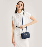 KALIDI Crossbody Bag for Women Small Top-Handle Pouch Designer Shoulder Handbag Quiet Luxury Leather Trendy Purse royal blue