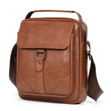 MIAZIB Messenger Bag for Men Brown Multi-pocket Crossbody Shoulder Chest Bag Man Purse Crossbody Bags for Work Business (Brown)