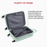 SwissGear 7366 Signature Hardside Expandable Luggage with Spinner Wheels, TSA Lock, Cup-Holder, Clearly Aqua, Carry-On 19-Inch