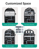 BAGSMART Camera Bag, DSLR SLR Camera Backpack Fits up to 15.6" Laptop, Camera Case for Photographers with Waterproof Rain Cover, Tripod Holder, Black