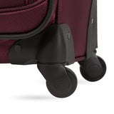 SWISSGEAR Sion Softside Expandable Spinner Luggage Durable Lightweight Travel Suitcase, Merlot, Checked-Medium 25-Inch
