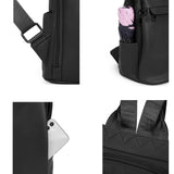 Telena Backpack Purse for Women, PU Leather Anti Theft Travel Purse Shoulder Bags with Tassel Pure Black