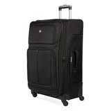 SwissGear Sion Softside Expandable Luggage – Large Checked Suitcase with 360 Degree Wheels & Retractable Handle – 29 Inch, Perfect for 7-9 Night Trips – Black
