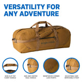 Eagle Creek No Matter What Duffel Bag - Eco Friendly Duffel for Sustainable Travel - Adjustable Shoulder Strap - Multiple Carry Options - Easy to Store - Safari Brown - 90L