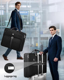 MATEIN Mens Garment Bags for travel, Large Travel Suit Bag Up to 7 Suits with Strap, Wrinkle Free Carry On Garment Bags for Hanging Clothes, Business Suitcase Luggage Bag Fit 17.3 Inch Laptop, Black