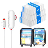 VMstr 15 Pack Travel Vacuum Storage Bags with USB Pump, Vacuum Packing Seal for Luggage and Suitcase, Space Saver for Clothes and Clothing Travel