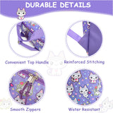 VASCHY Toddler Kids Backpack, Little Girls Lightweight Cute Top Handle Preschool Backpack Tablet Bag for Daycare Kindergarten Cats