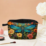 MoCaliduccious Dragonfly Print Women Makeup Bag Outdoor Portable Cosmetic Bag Toiletry Kit Travel Organizer