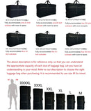DoYiKe Extra Large Storage Duffle Bag with Zippers and Handles, Black Big Foldable Duffle Bag for Travel-130L