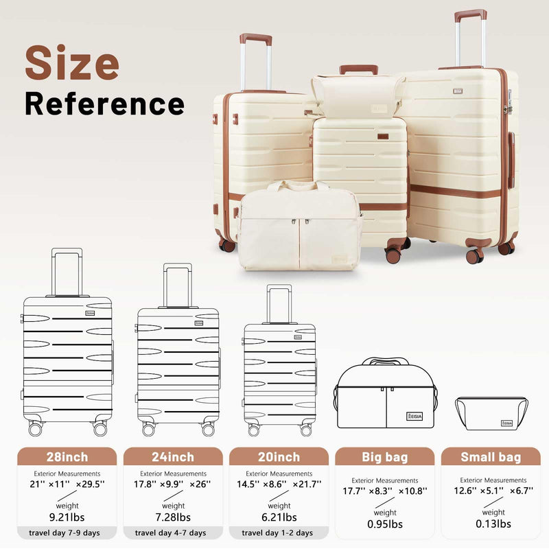NEISIA Luggage Sets 3 Piece with TSA Lock Hardside PC+ABS Carry On Suitcase with Spinner Wheels Lightweight Rolling Travel Luggage Sets with YKK Zippers (Black)