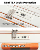 Joyway Carry on Luggage Airline Approved, Hardside Top Opening Carry-on Suitcase with Front Pocket and USB Port, Aluminium Frame 20 Inch Luggage with TSA Lock and Spinner Wheels