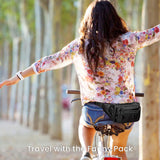 Packism Fanny Packs for Women Men - 6 Pockets Large Crossbody Waist Bag with Adjustable Strap Belt Bag for Travel Running Hiking, Black